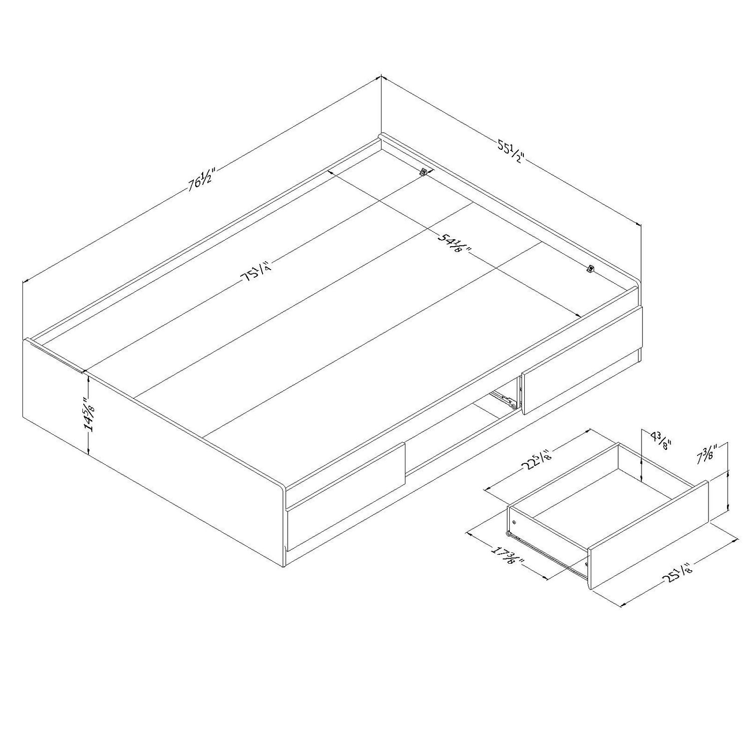 South Shore Full Storage Pure White Bed Walmart Canada