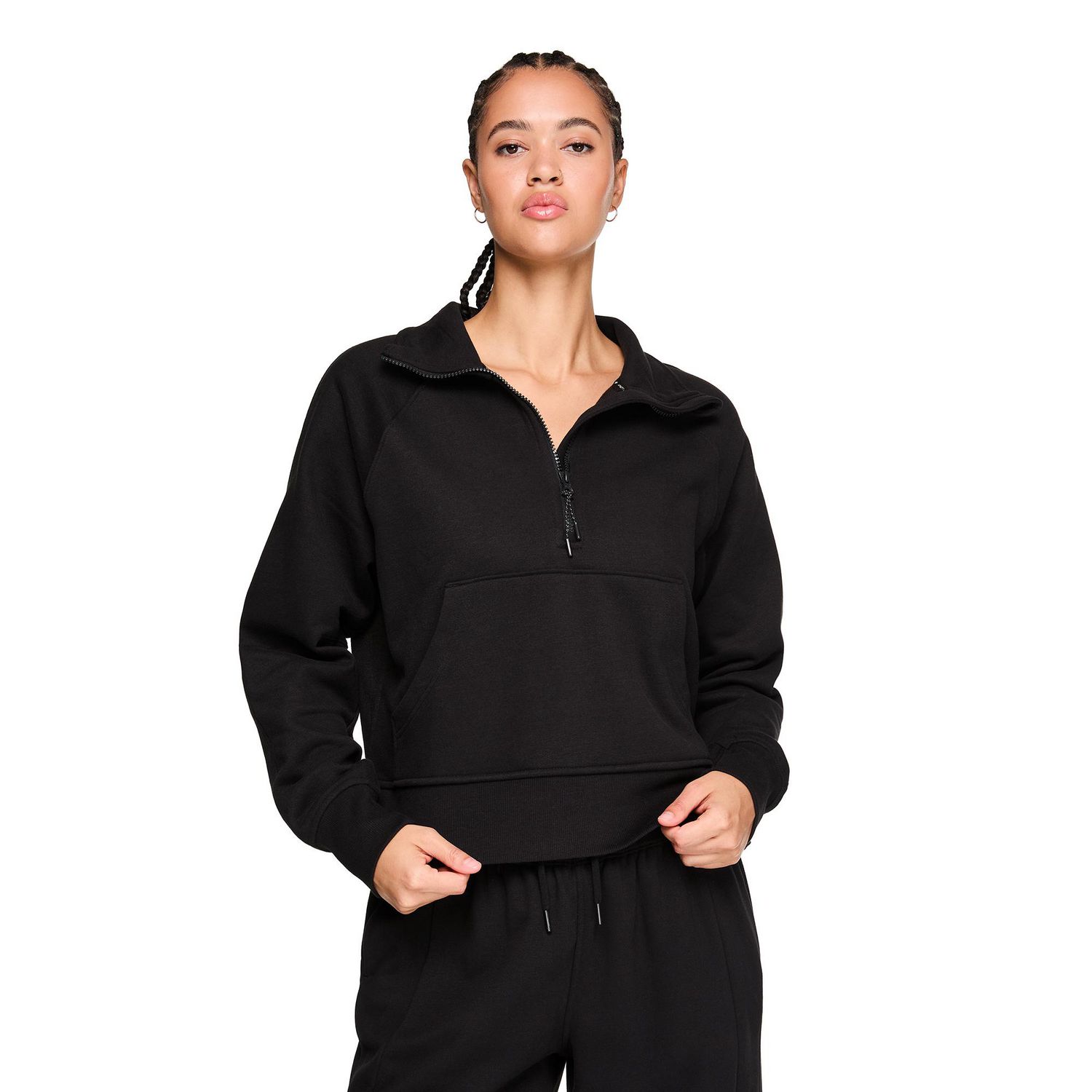 Coton ouaté à demi-fermeture éclair Athletic Works pour femmes
