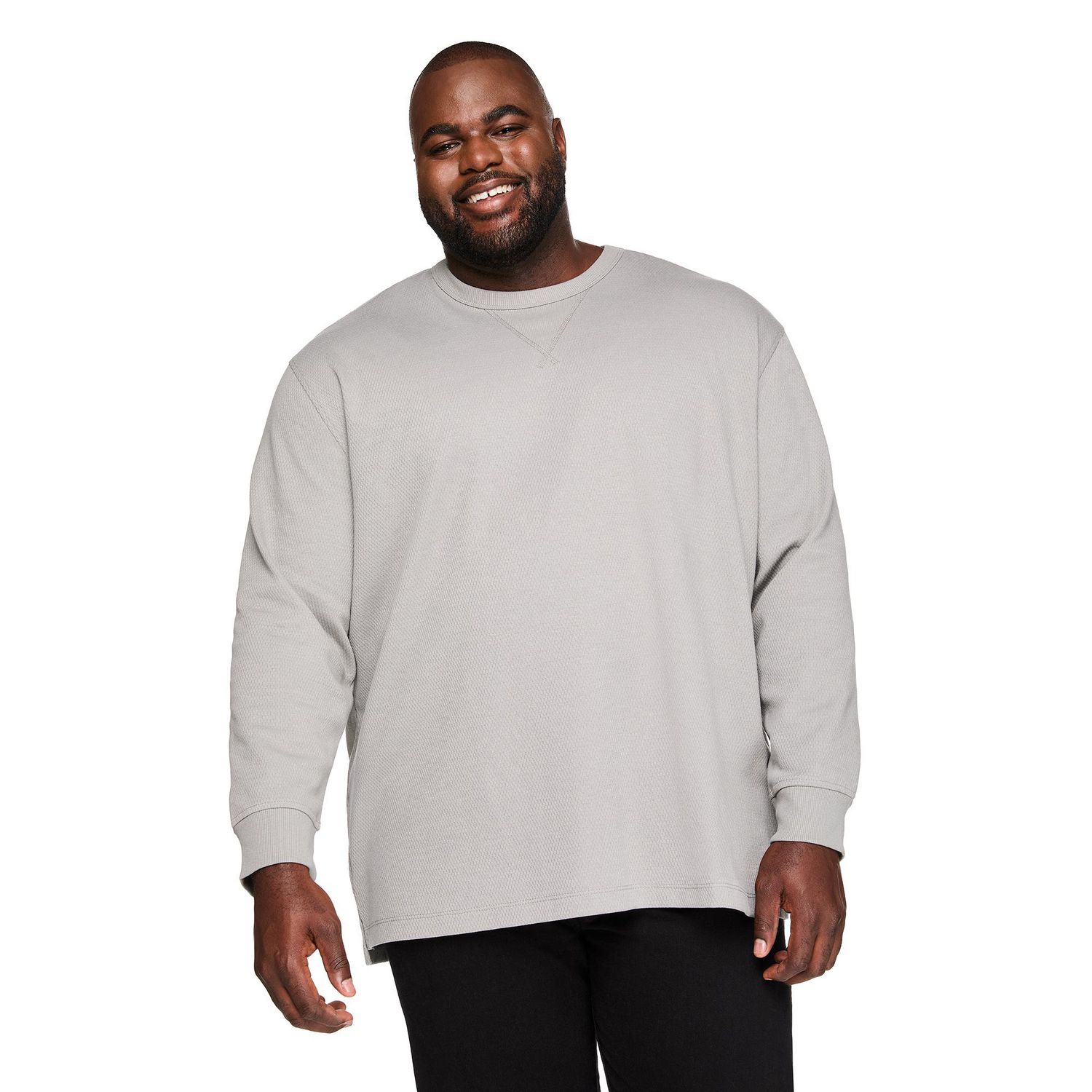 T-shirt texturé à manches longues George Plus pour hommes