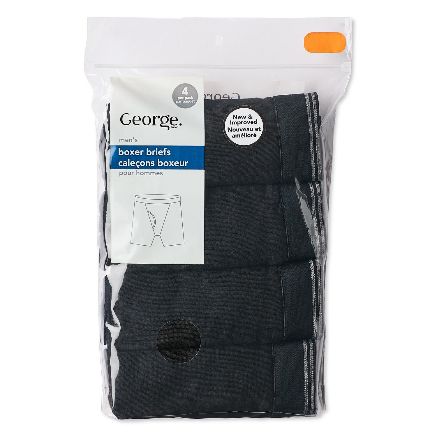Lot de 4 caleçons boxeurs George pour hommes