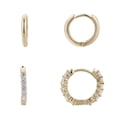 thumbnail image 1 of DMF Ensemble de boucles d'oreilles créoles plaquées or, 1 of 2