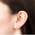thumbnail image 2 of DMF Boucles d'oreilles trio plaquées or avec fausses perles, 2 of 2