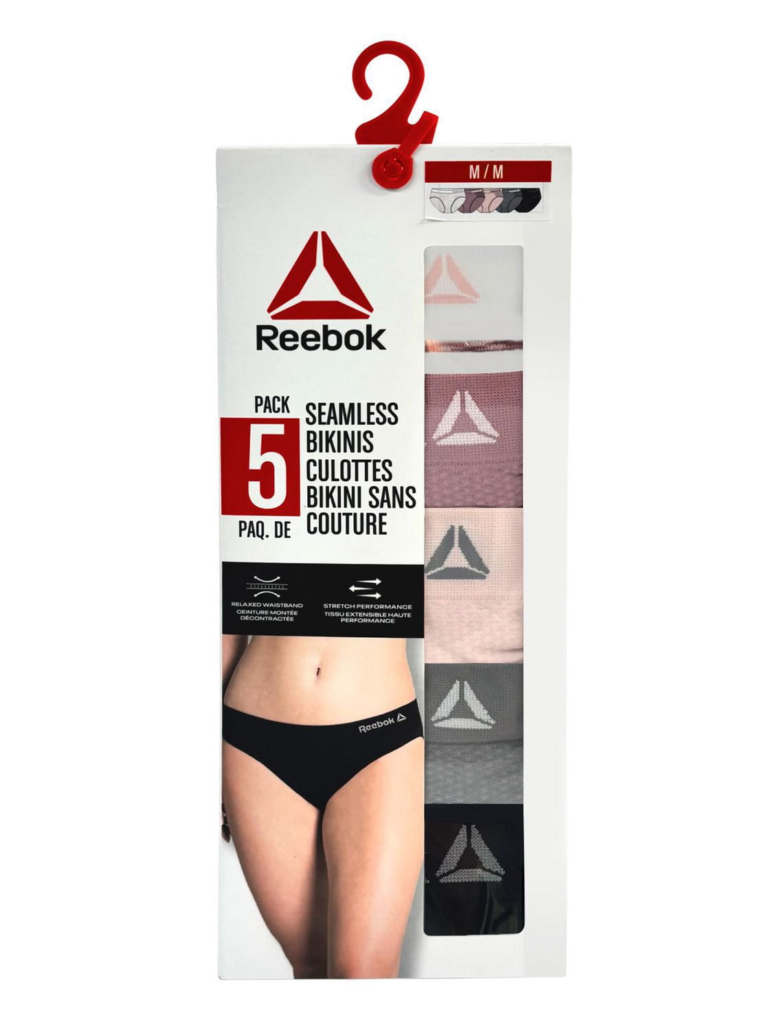 Paq. de 5 culottes bikini sans coutures Reebok pour dames