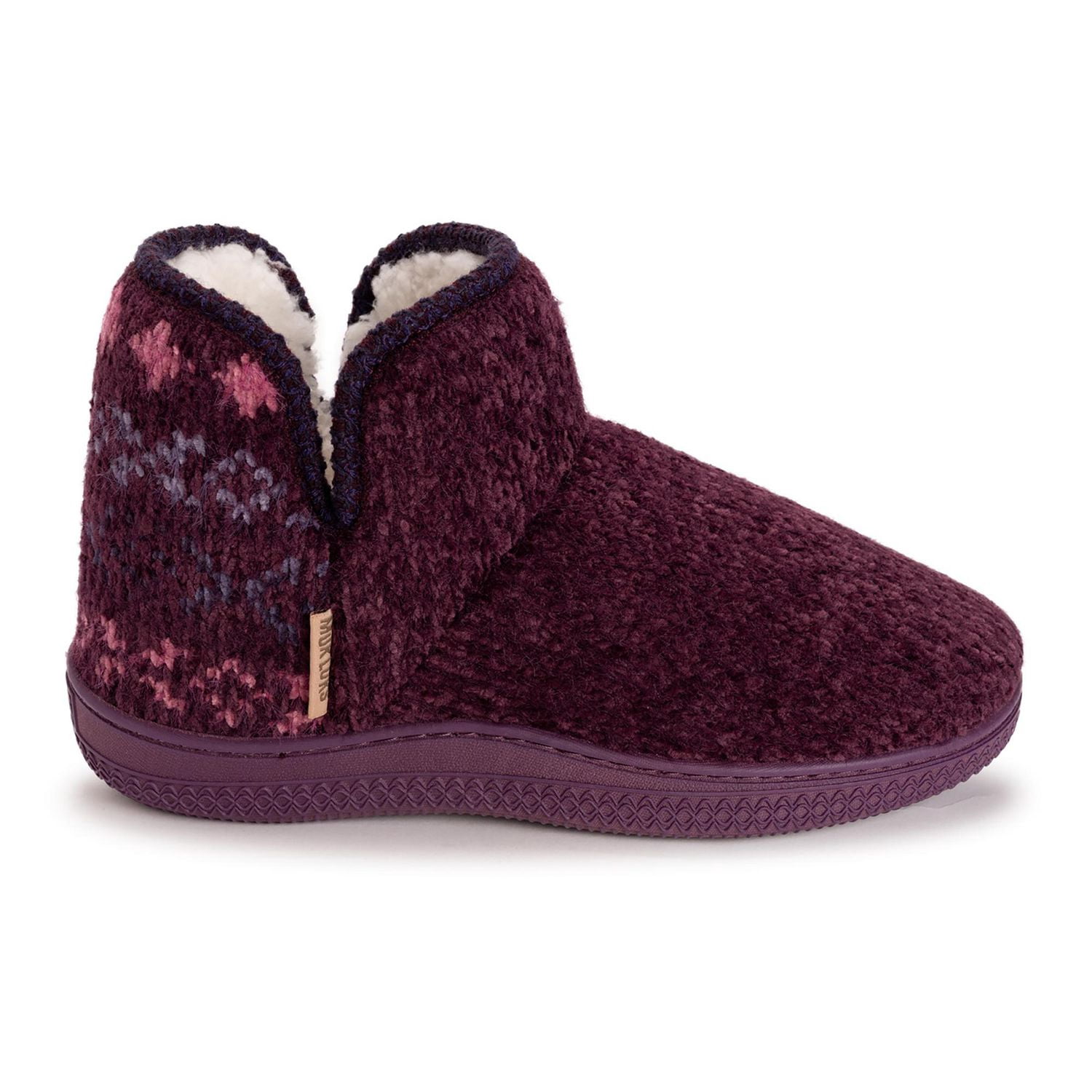 MUK LUKS Ladies Bootie Slippers Grey, Sizes 5-10