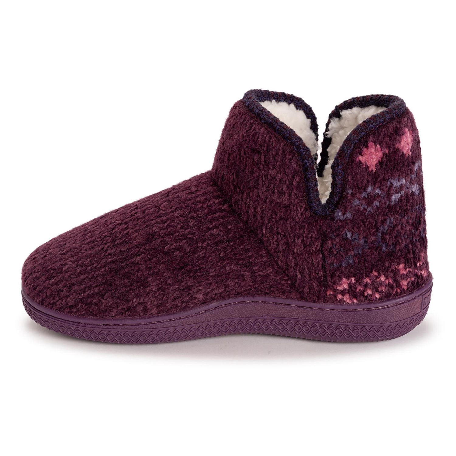 MUK LUKS Ladies Bootie Slippers Grey, Sizes 5-10