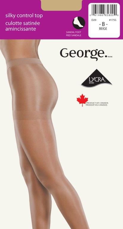 George Women's Firm Leg Support Pantyhose, Sizes B-D 