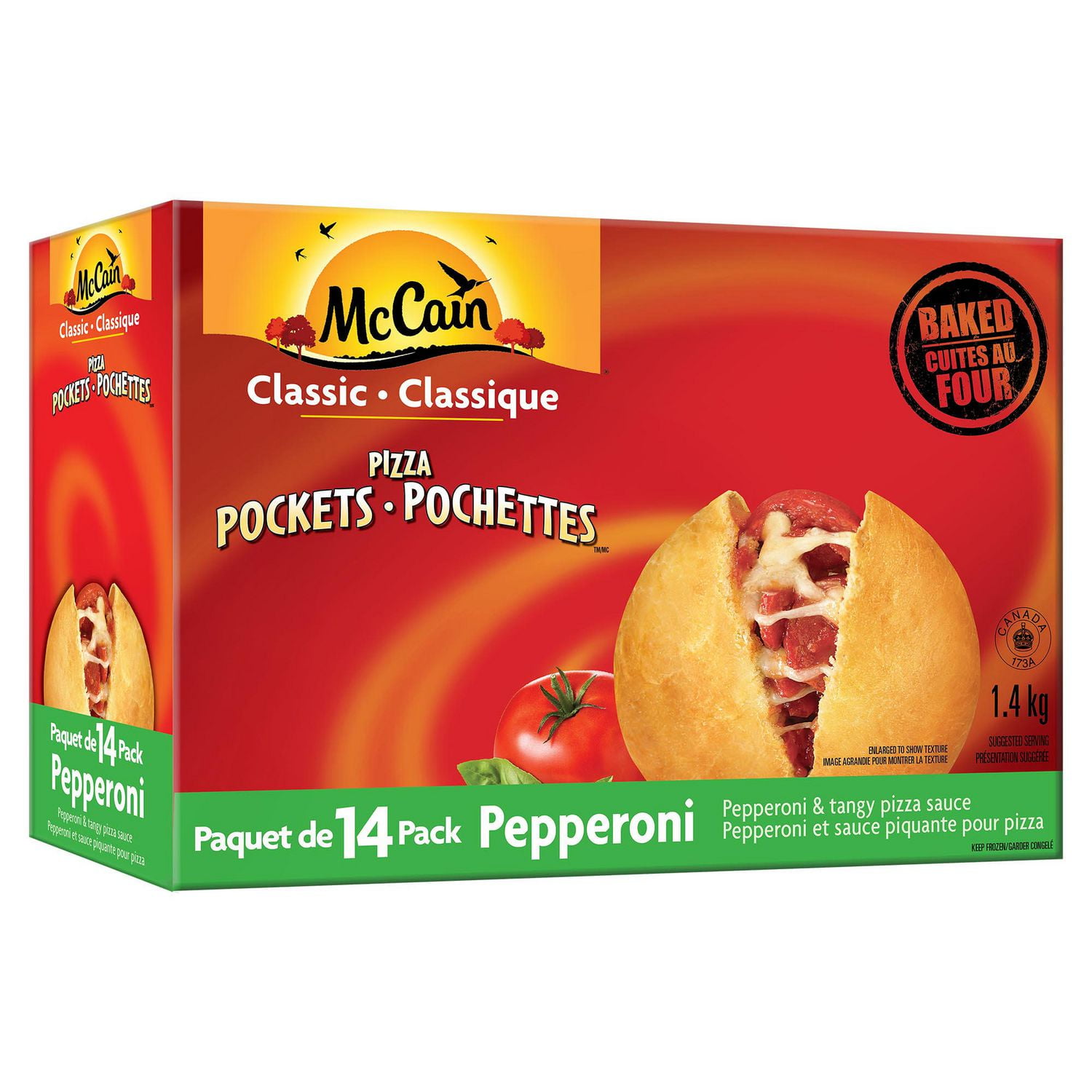 Mccain Classic Pepperoni Pizza Pockets 14 Pack Walmart Canada