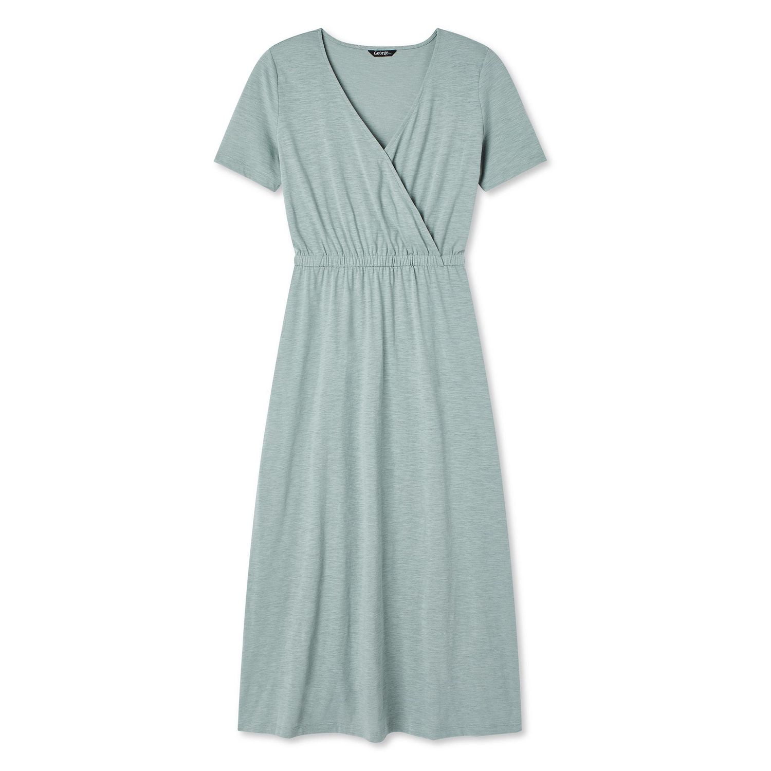 George Women s Wrap Front Midi Dress