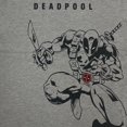 thumbnail image 2 of Marvel Mens Attack Deadpool Outline Short Sleeve Crew, 2 of 3