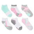 thumbnail image 1 of Athletic Works Girls' Ankle Socks 6-Pack, 1 of 1