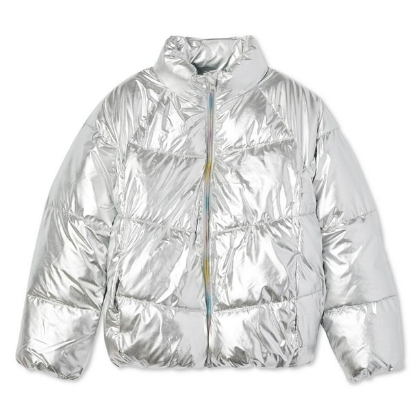 George Girls' Short Metallic Puffer - Walmart.ca