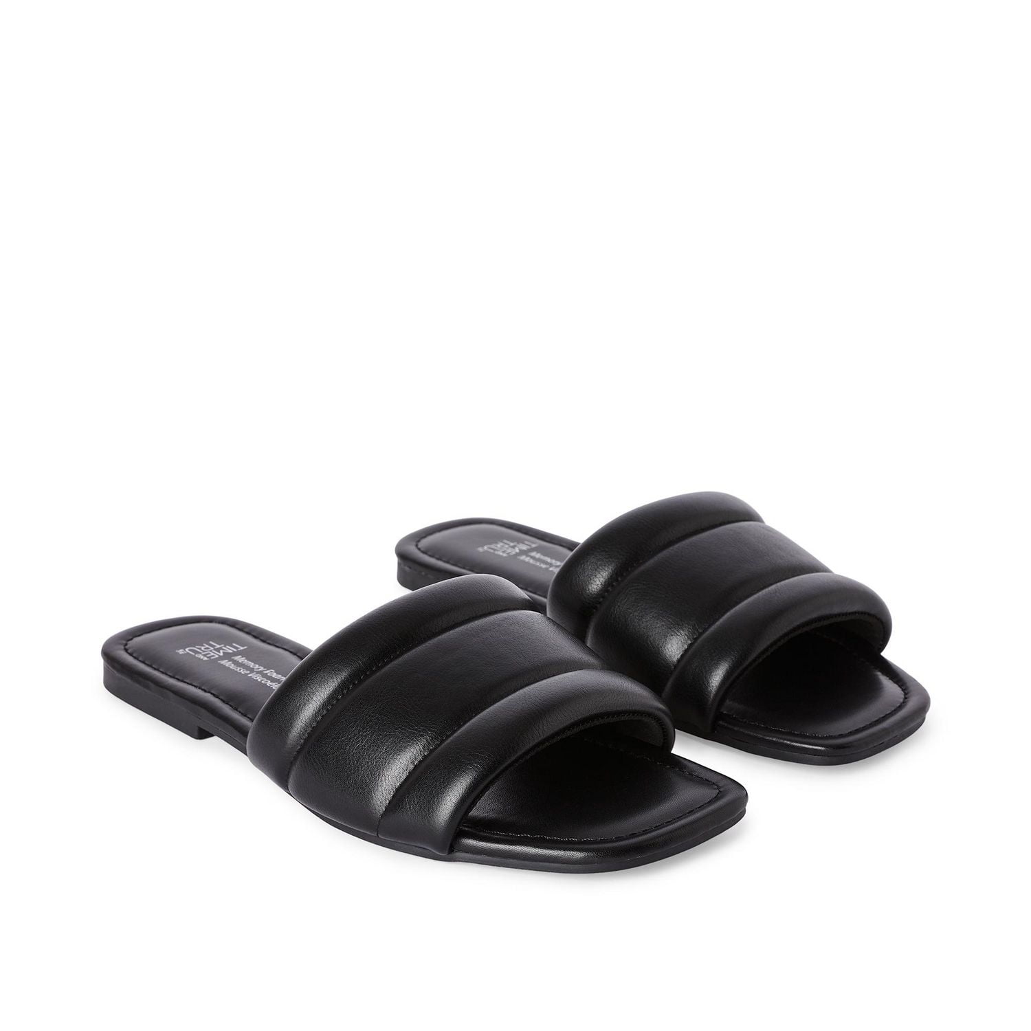 Time and Tru Women's Wide Strap Sandals