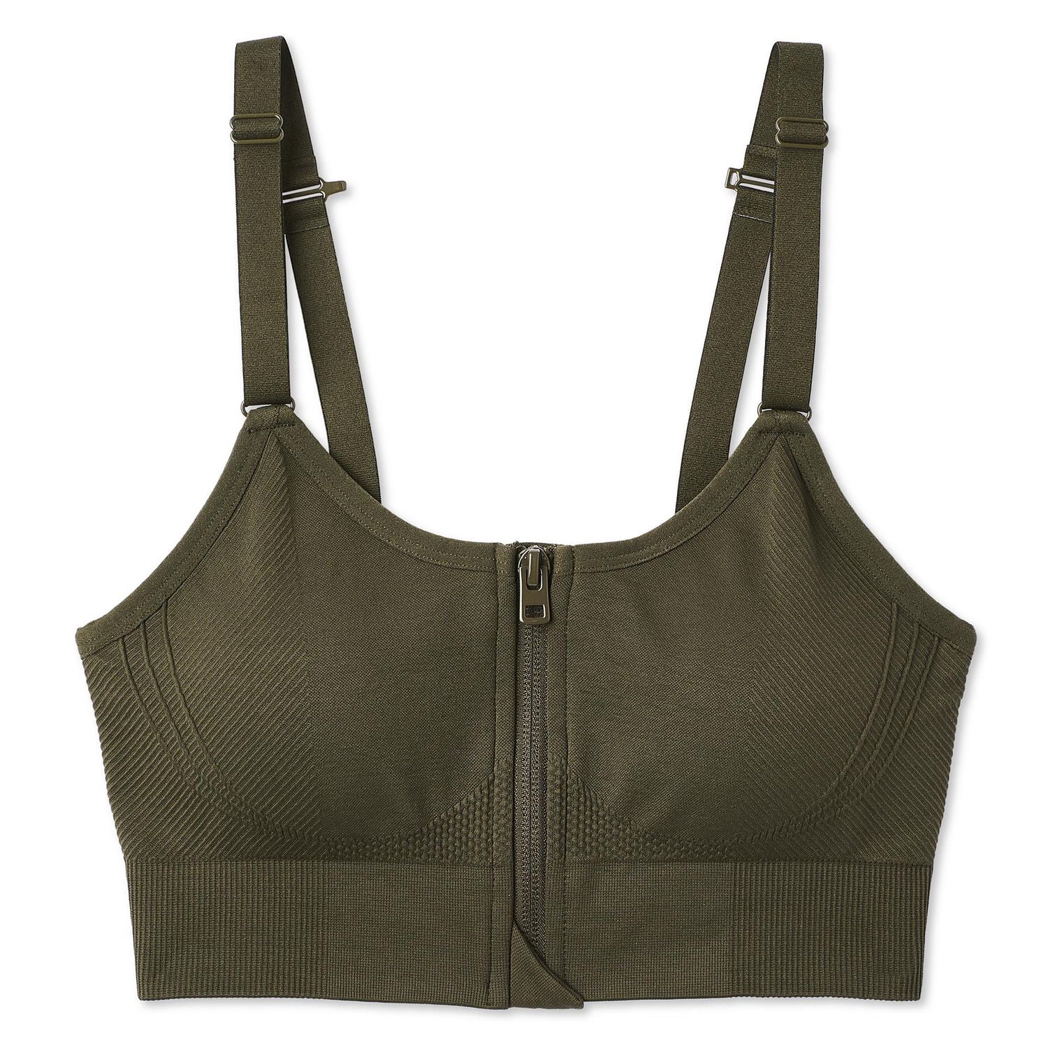 Athletic Works Women's Zipper Sports Bra