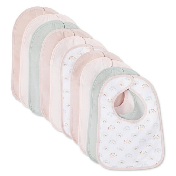 George Baby Girls' Bib 10-Pack, One Size