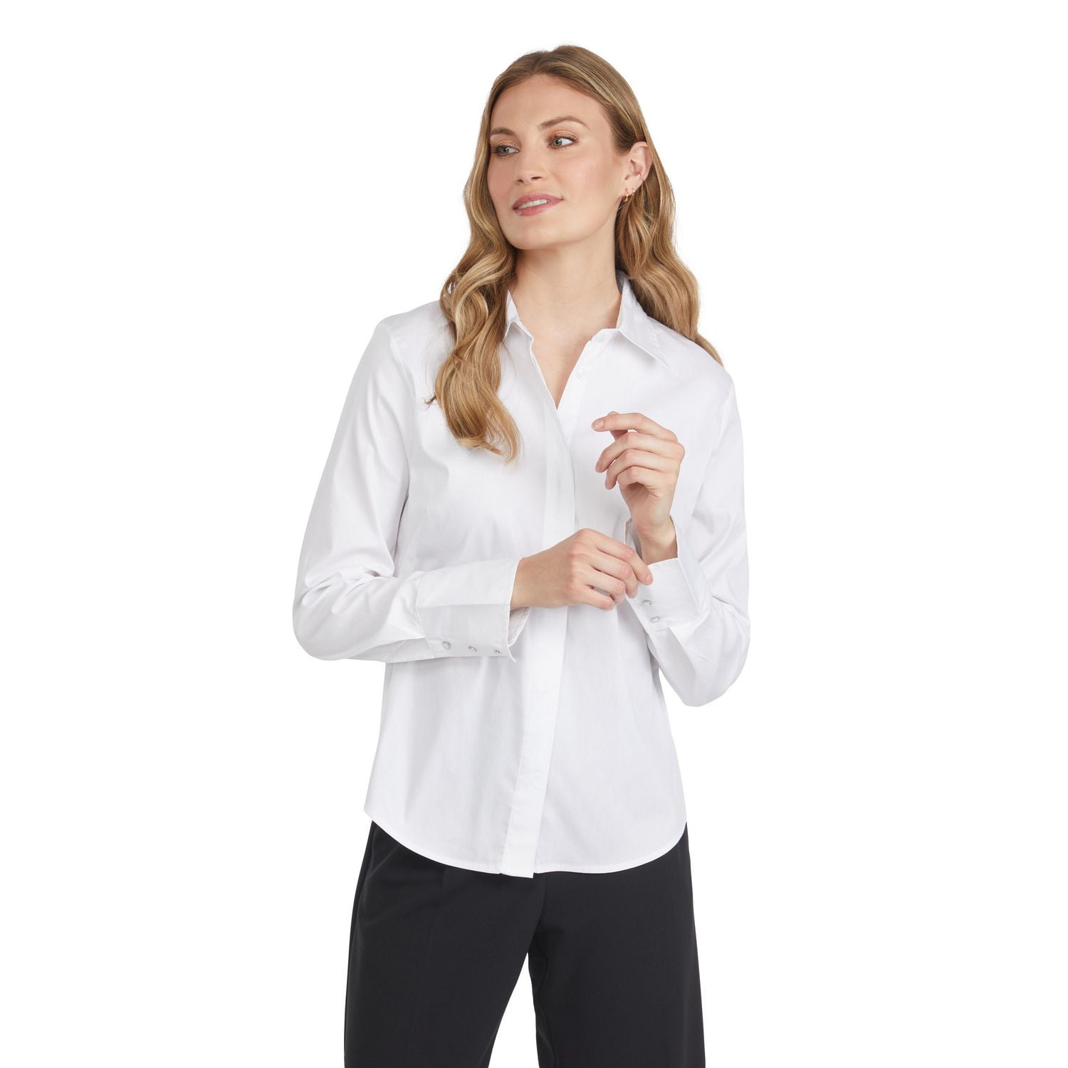 Mexx Chemise en Popline Extensible pour Femme