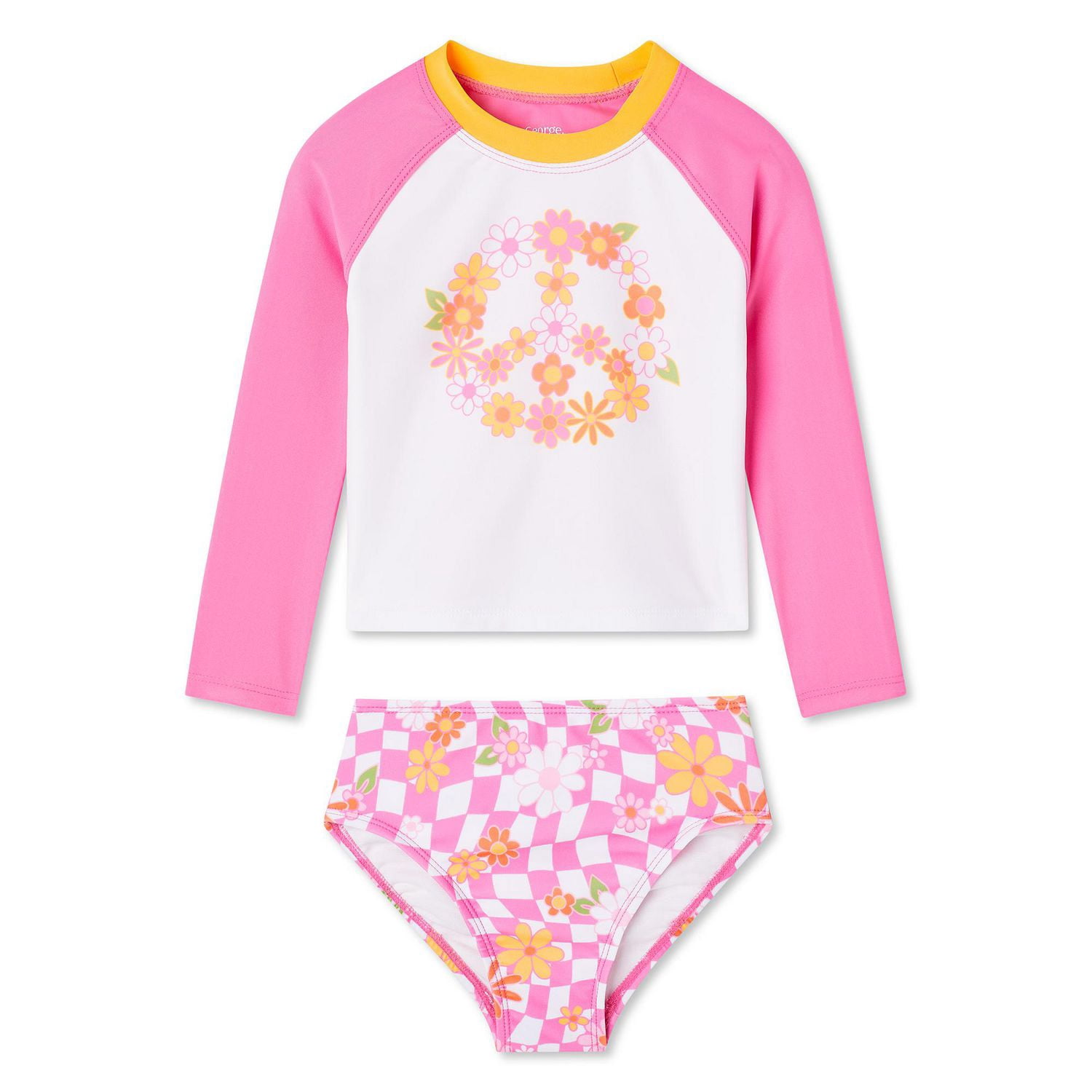 George Toddler Girls' Rash Guard 2-Piece Set
