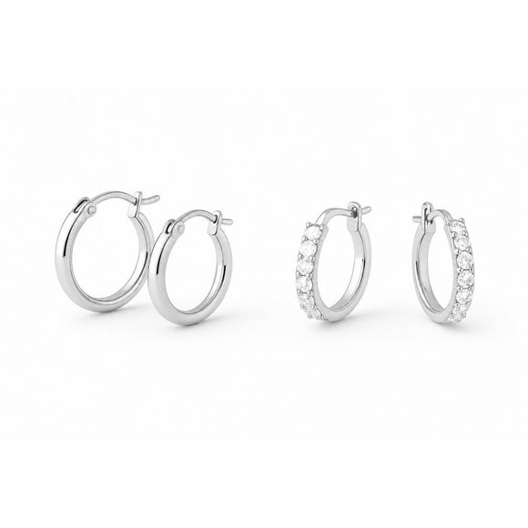 SPC Ensemble de deux Huggies plaquées argent