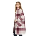 thumbnail image 2 of Mexx Women’s Soft-Brushed Plaid Long Shacket, 2 of 5