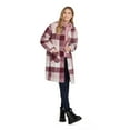 thumbnail image 5 of Mexx Women’s Soft-Brushed Plaid Long Shacket, 5 of 5
