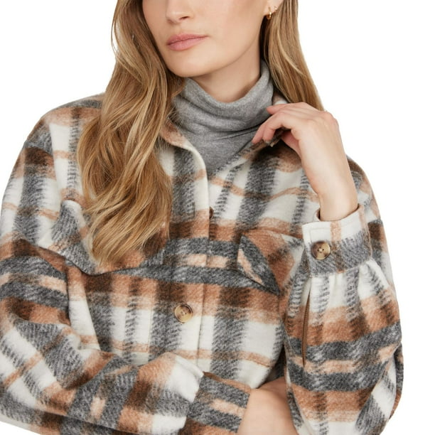 Women's Brushed Plaid Shacket