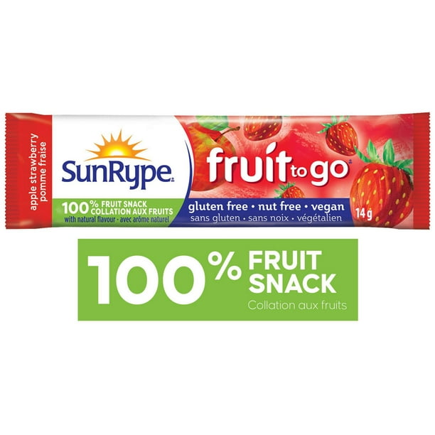 Collations Fruit to Go SunRype 100 % fruits Pomme et fraise