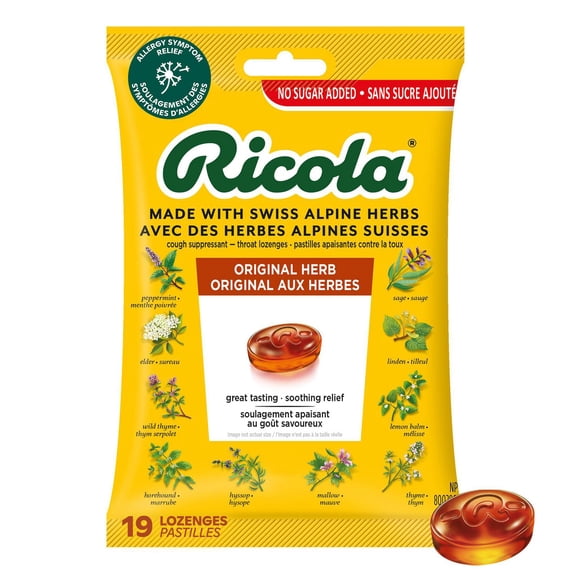 Ricola Original Herb No Sugar Added Cough Drops