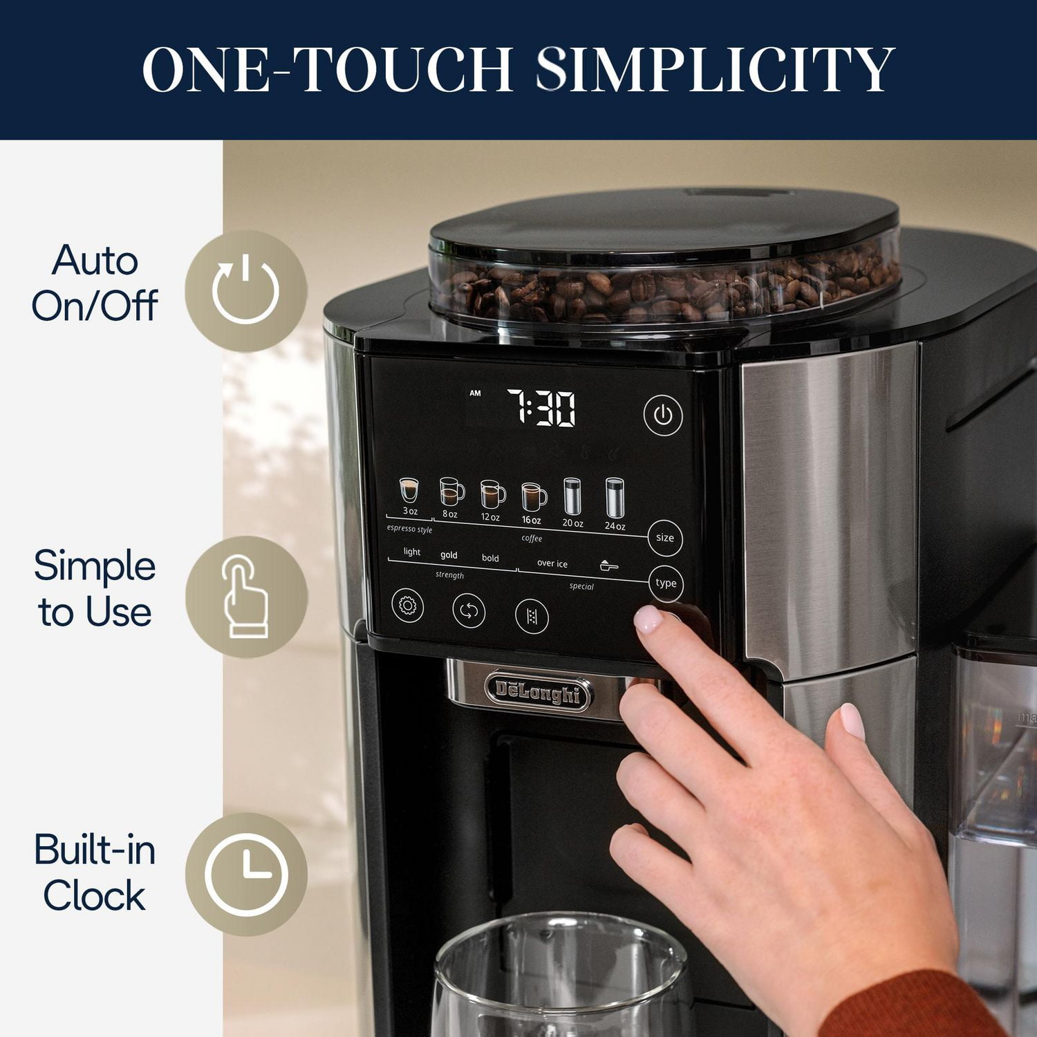 De Longhi TrueBrew Automatic Coffee Machine Stainless Walmart.ca