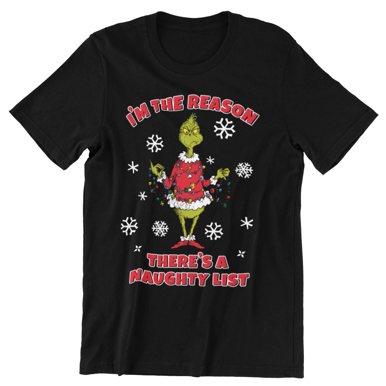 The Grinch Men's tee shirt. This short sleeve crew neck tee shirt is the perfect top for a causal look with your favorite bottoms and