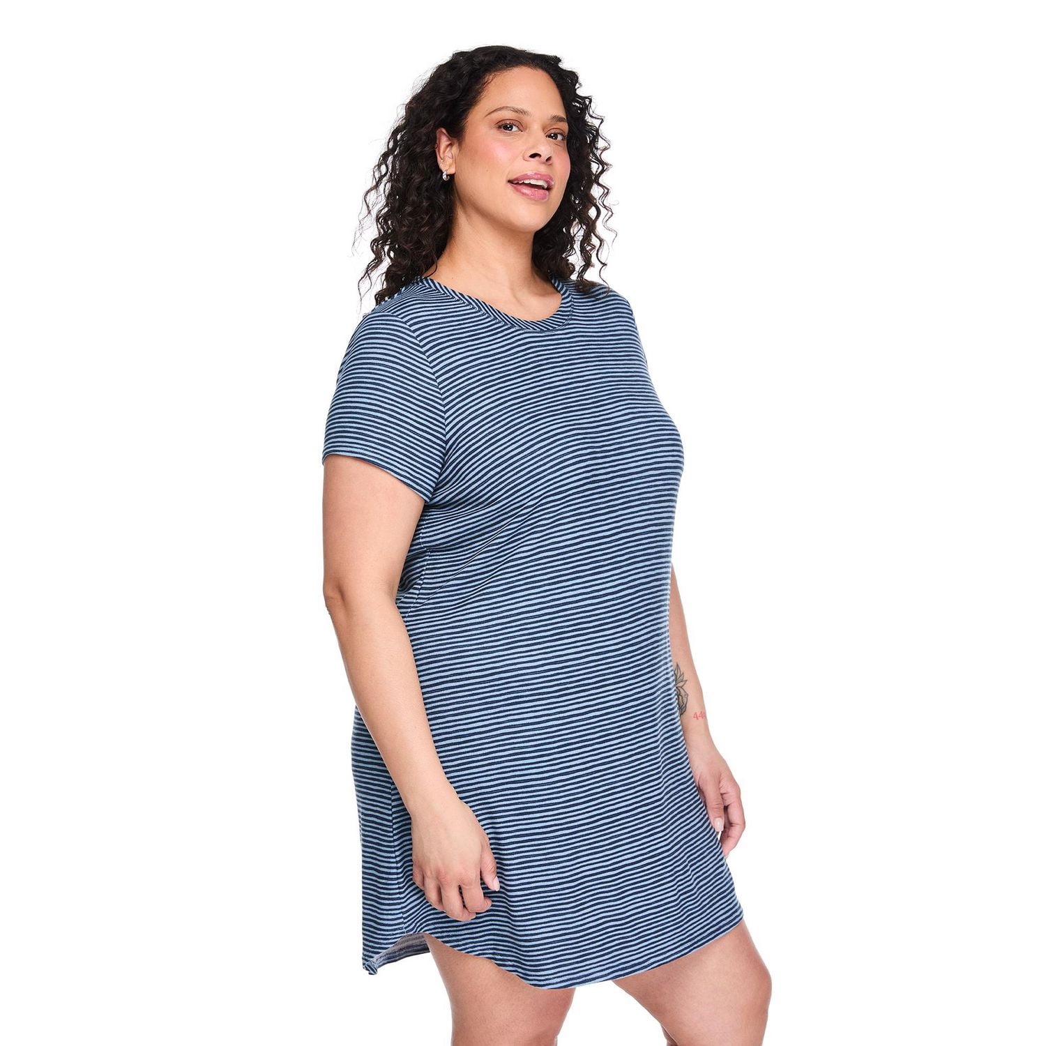 Chemise de nuit à manches courtes George Plus pour femmes