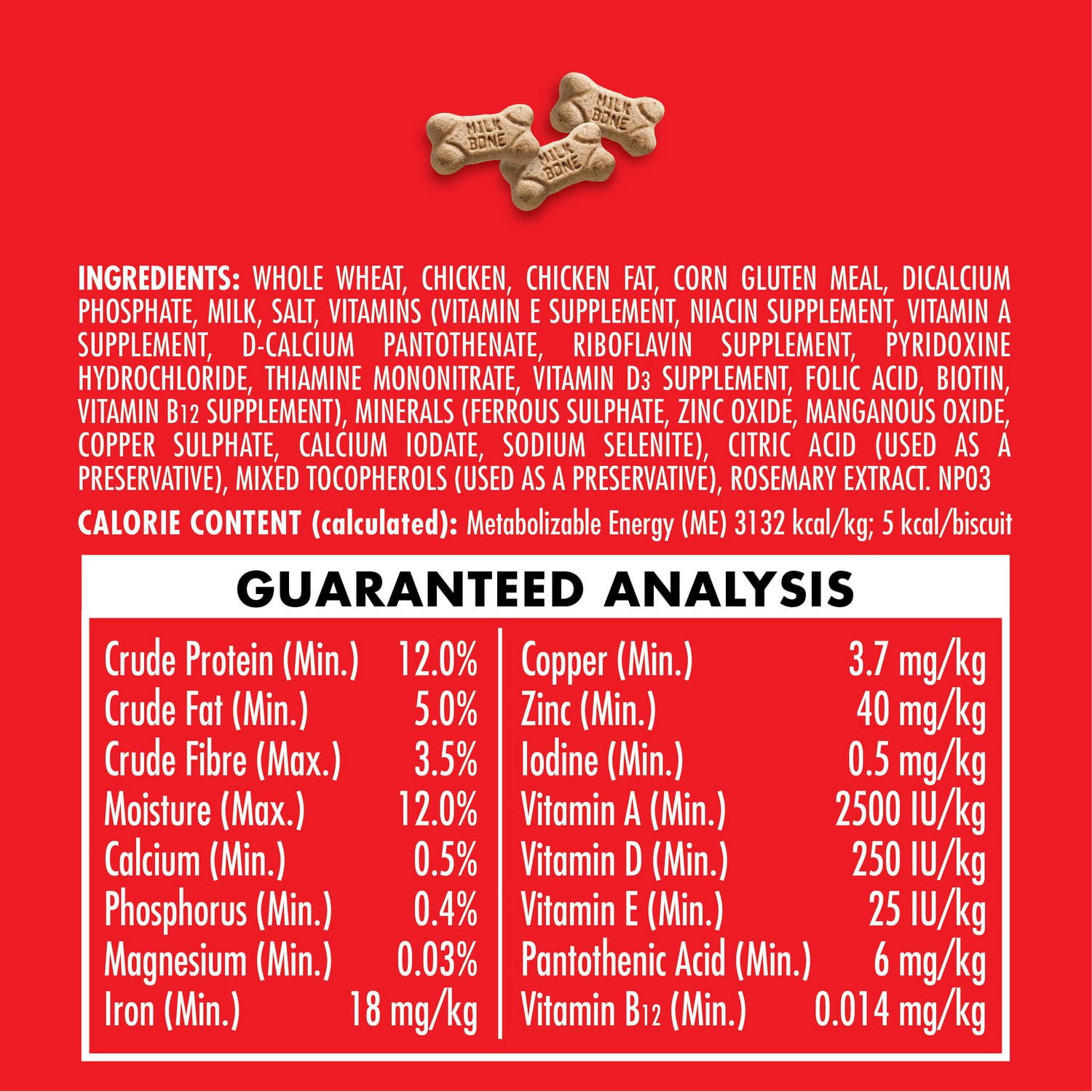 Milk bone dog biscuits nutrition facts hotsell