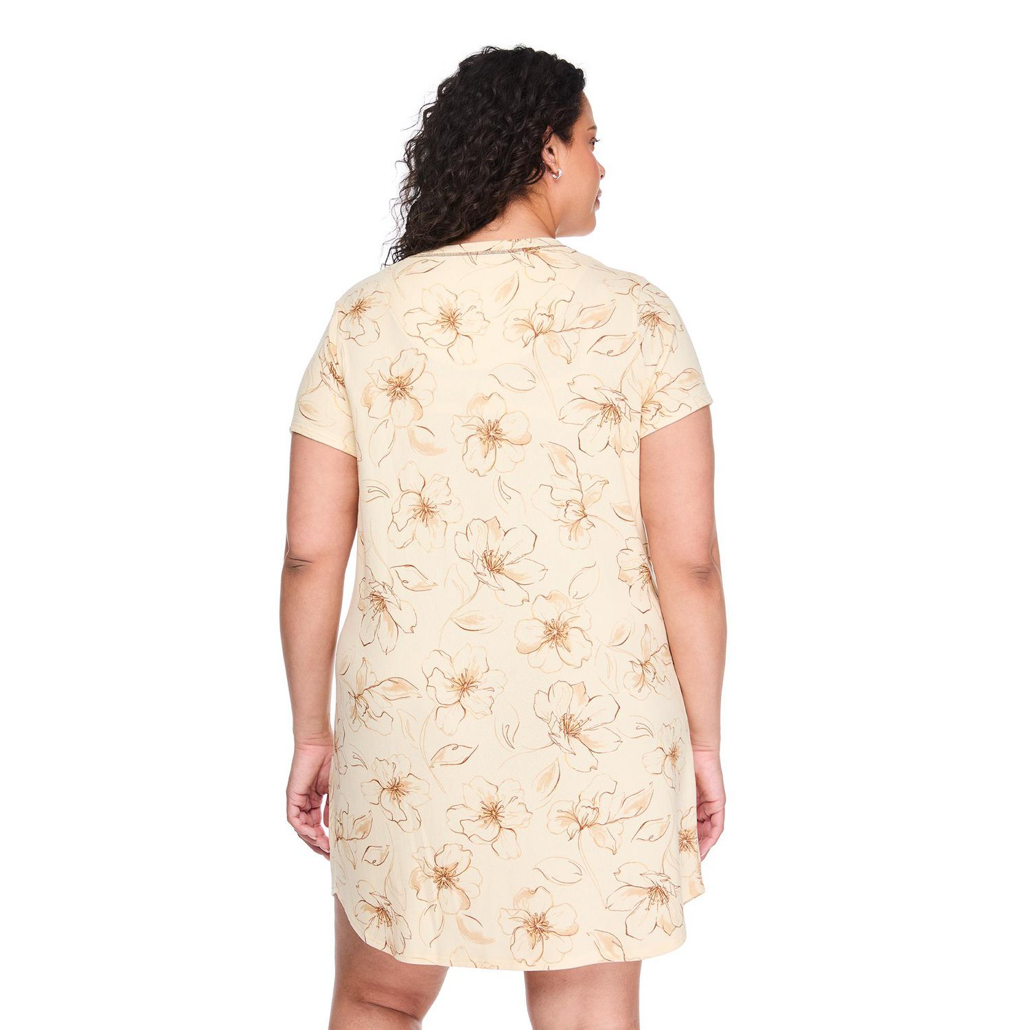 Chemise de nuit à manches courtes George Plus pour femmes