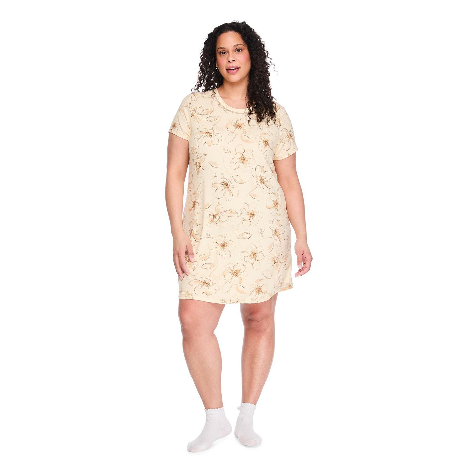 Chemise de nuit à manches courtes George Plus pour femmes