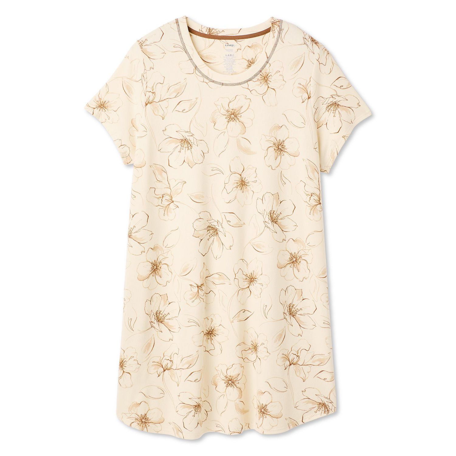Chemise de nuit à manches courtes George Plus pour femmes