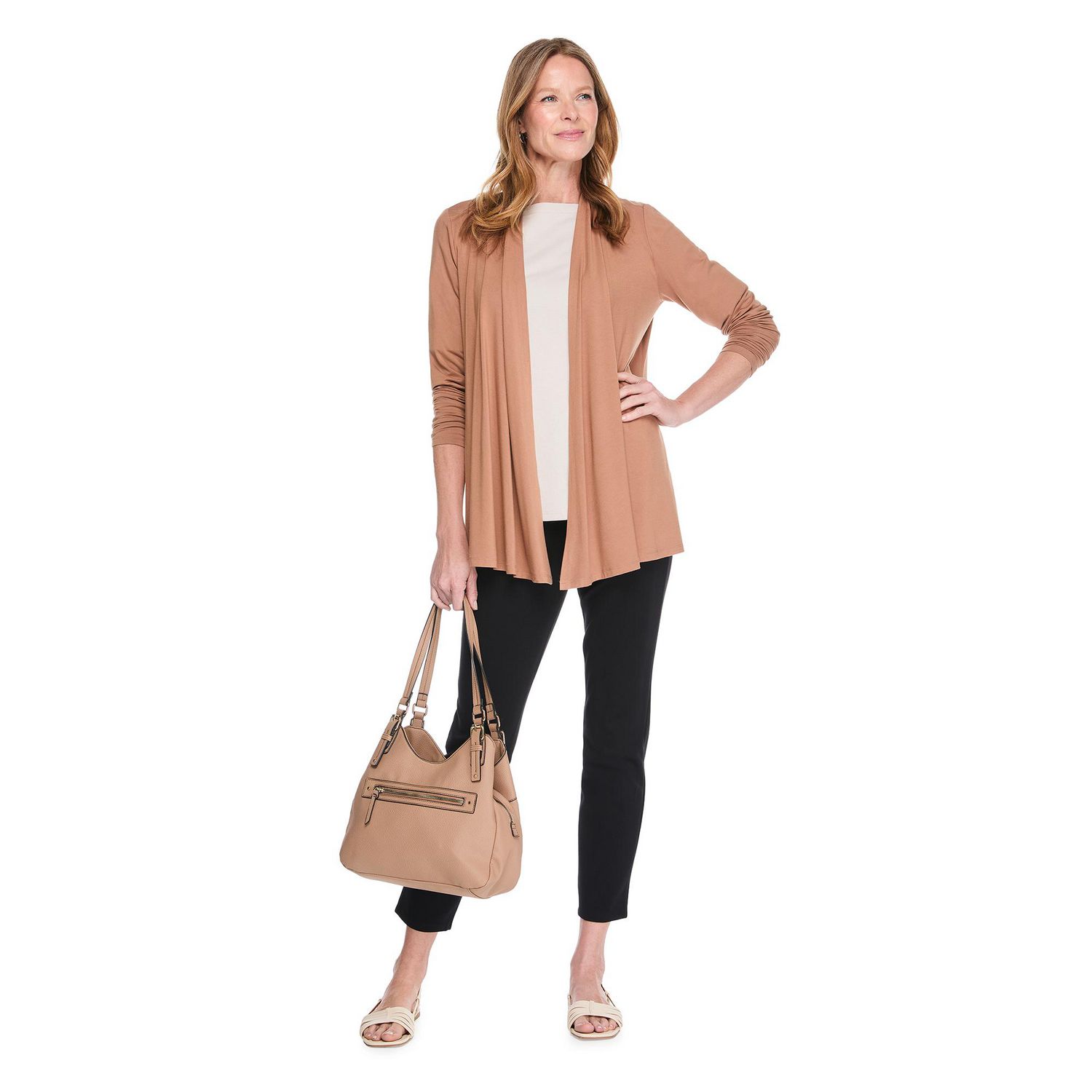 Cardigan avec motif en cascade Karen Scott pour femmes