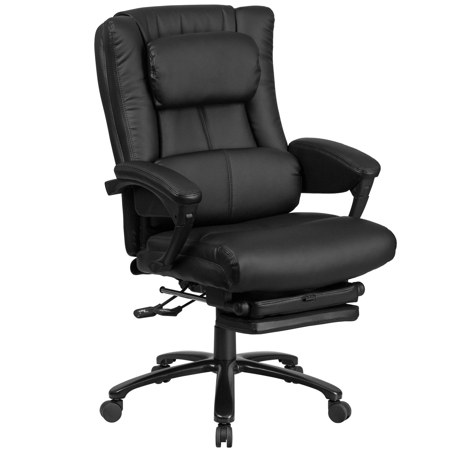 High Back Black Leather Executive Reclining Ergonomic Office Chair