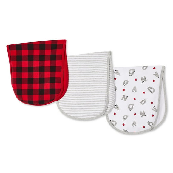 Canadiana Infants' Unisex Burb Cloth 3-Pack