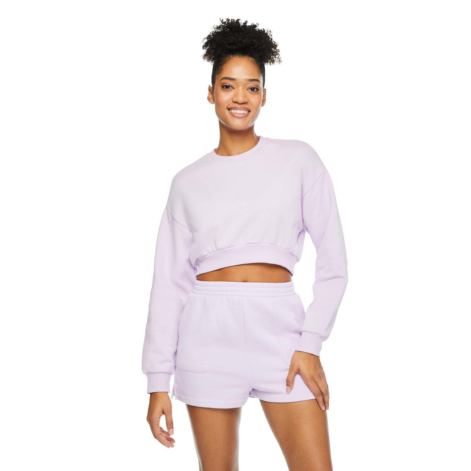 No Boundaries Women's Cropped Fleece Popover