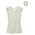 thumbnail image 2 of Btween Girls' Printed Romper and Scrunchie 2-Piece Set, 2 of 2