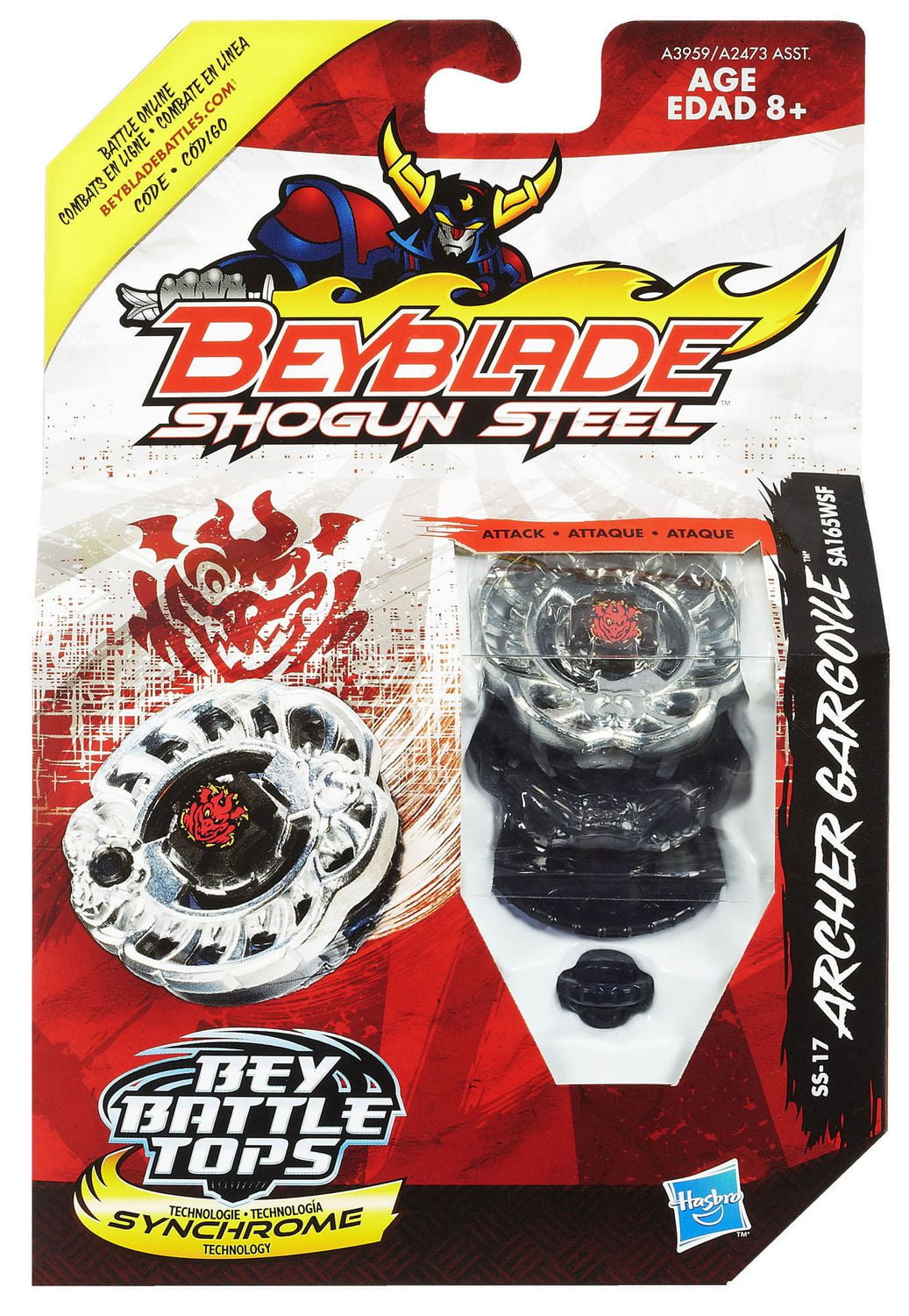 Beyblade Shogun Steel BeyBattle Tops SS-01 Samurai Ifrit W145CF Top ...