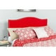 Tête de lit Lexington très grand rembourrée avec garniture pour clous décoratifs en tissu rouge – image 2 sur 2