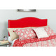 Tête de lit Lexington grand rembourrée avec garniture pour clous décoratifs en tissu rouge – image 3 sur 3
