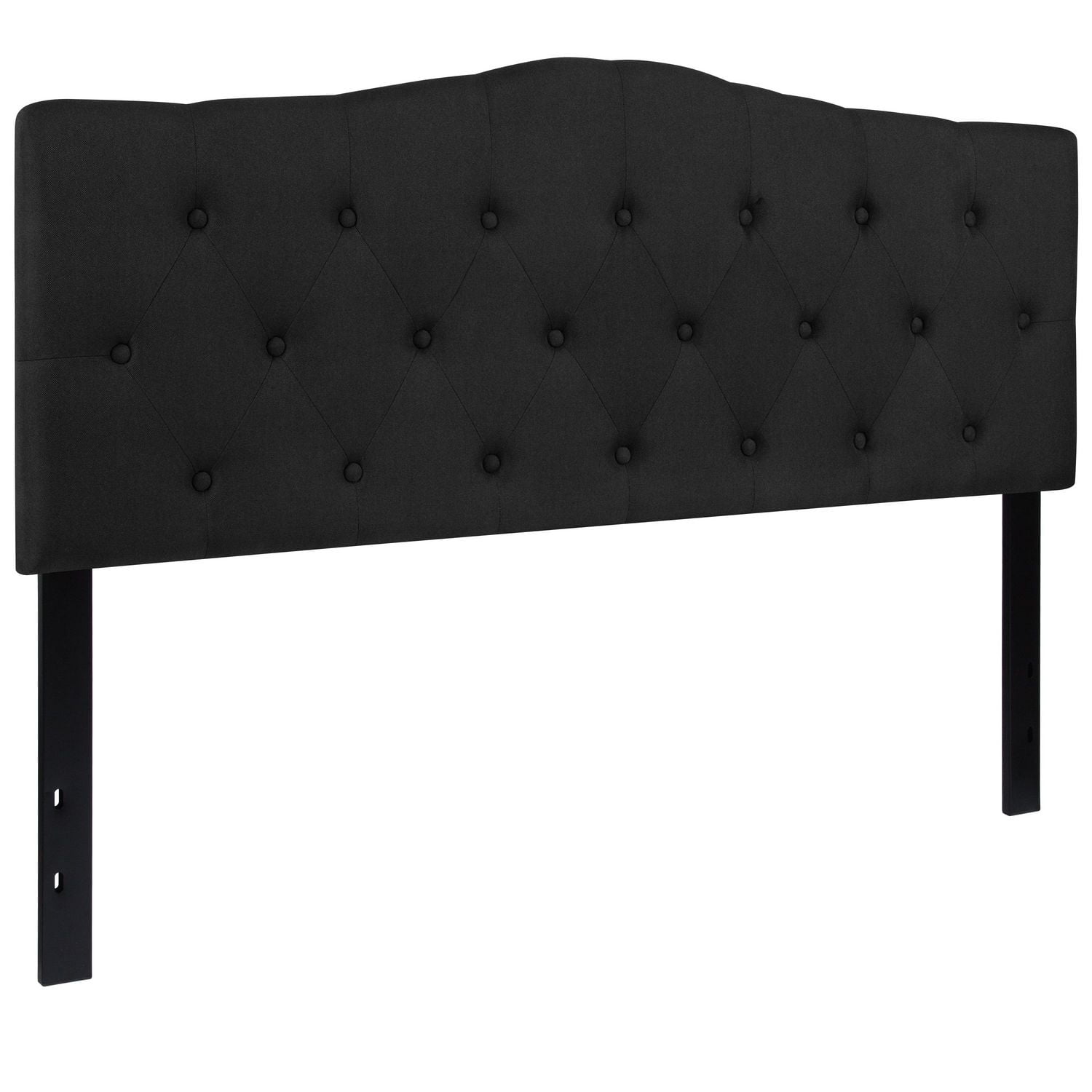 Cambridge Tufted Upholstered Queen Size Headboard in Black Fabric Walmart Canada