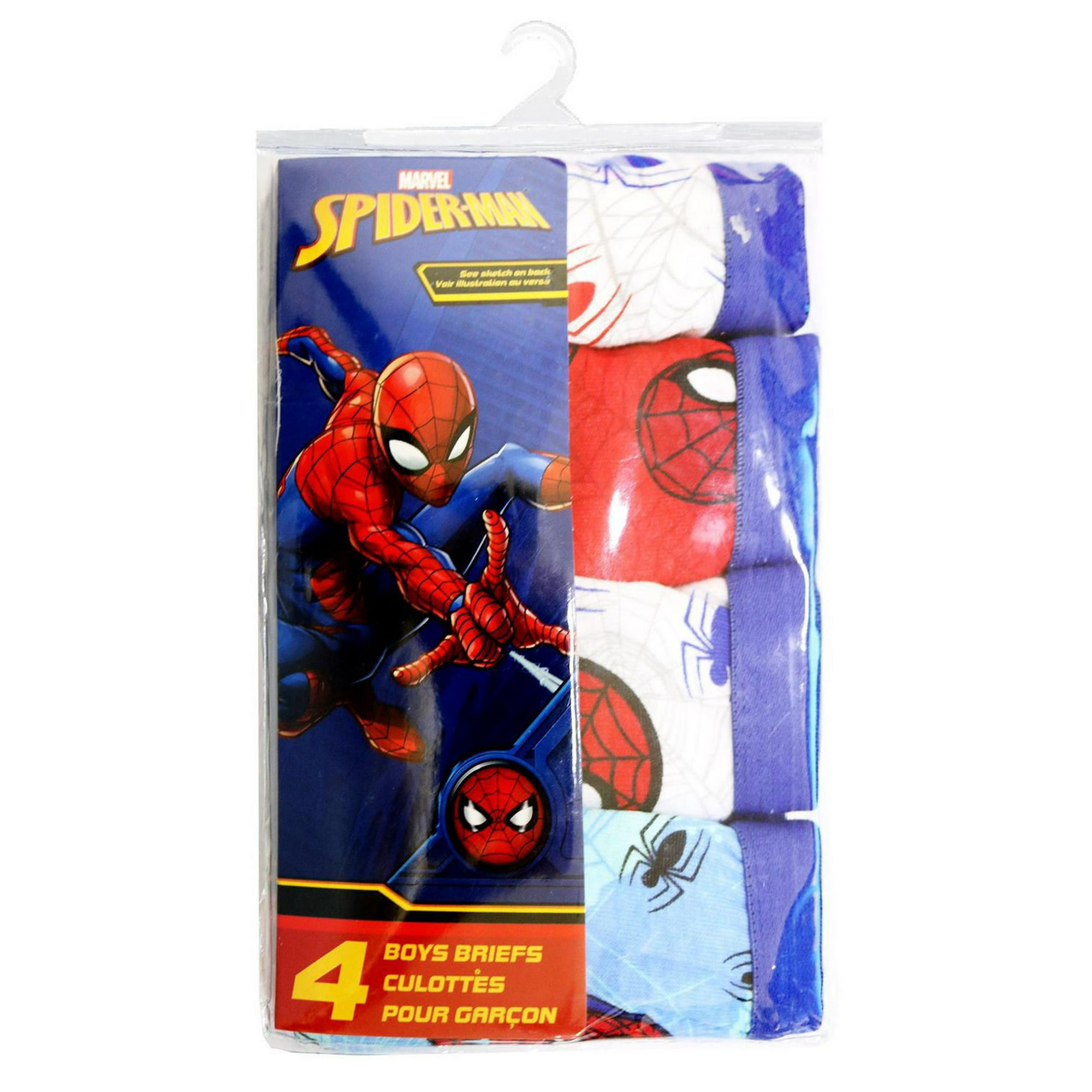 Spider-Man Brief Underwear Four-Pack for Boys, Sizes 2T to 4T