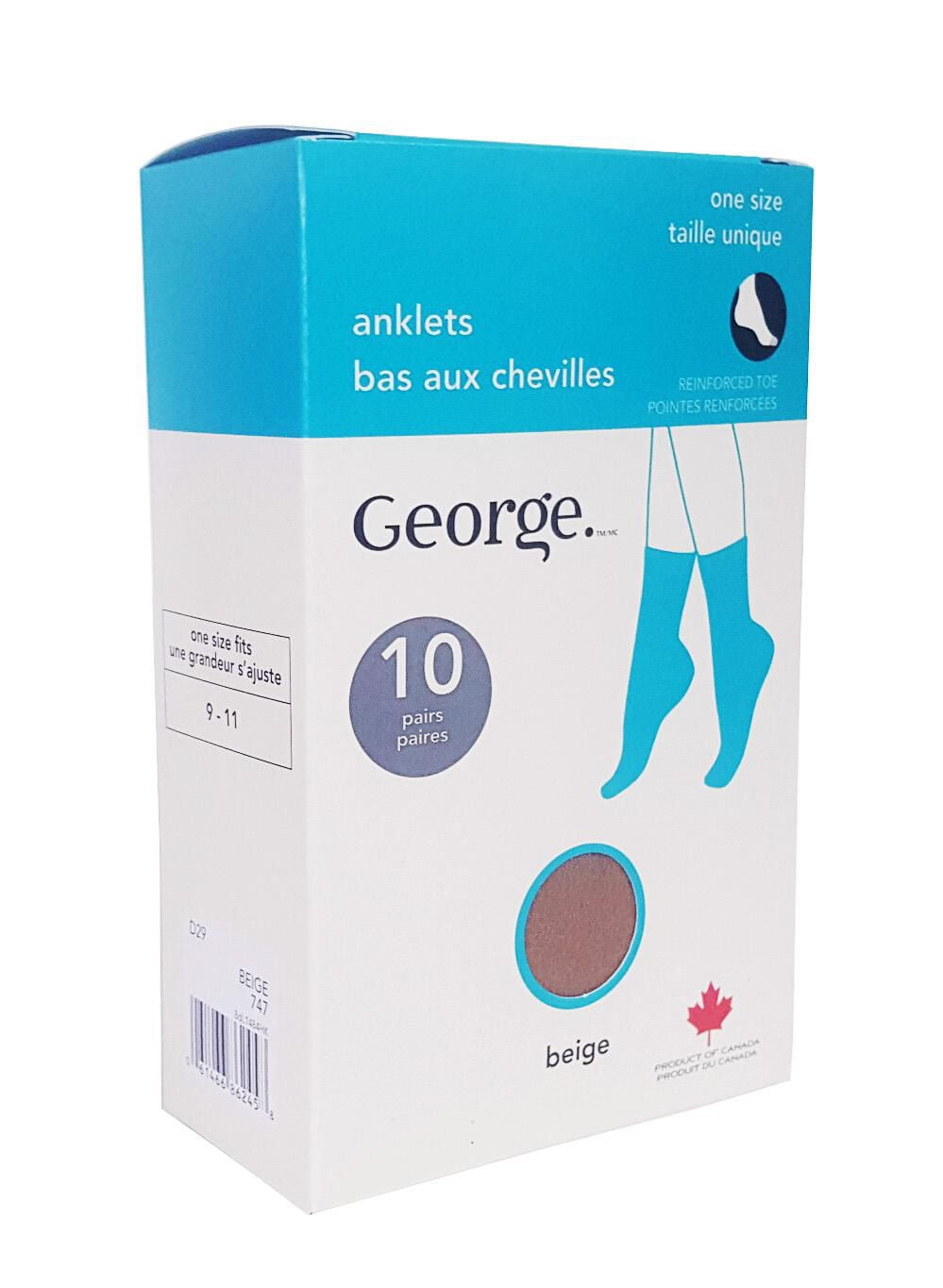 George Women's Anklet 10 Pair Pack