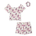 thumbnail image 2 of Btween Girls' Smocked Top, Short, and Scrunchie 3-Piece Set, 2 of 2