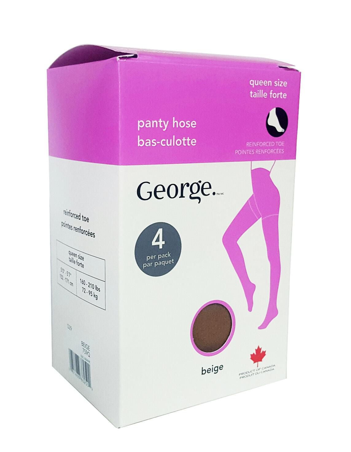 George Women s Queen Size Pantyhose 5 Pack