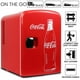 Coca-Cola Mini frigo rouge portable, capacité de 6 canettes, refroidisseur alimentation CA/CC – image 4 sur 9