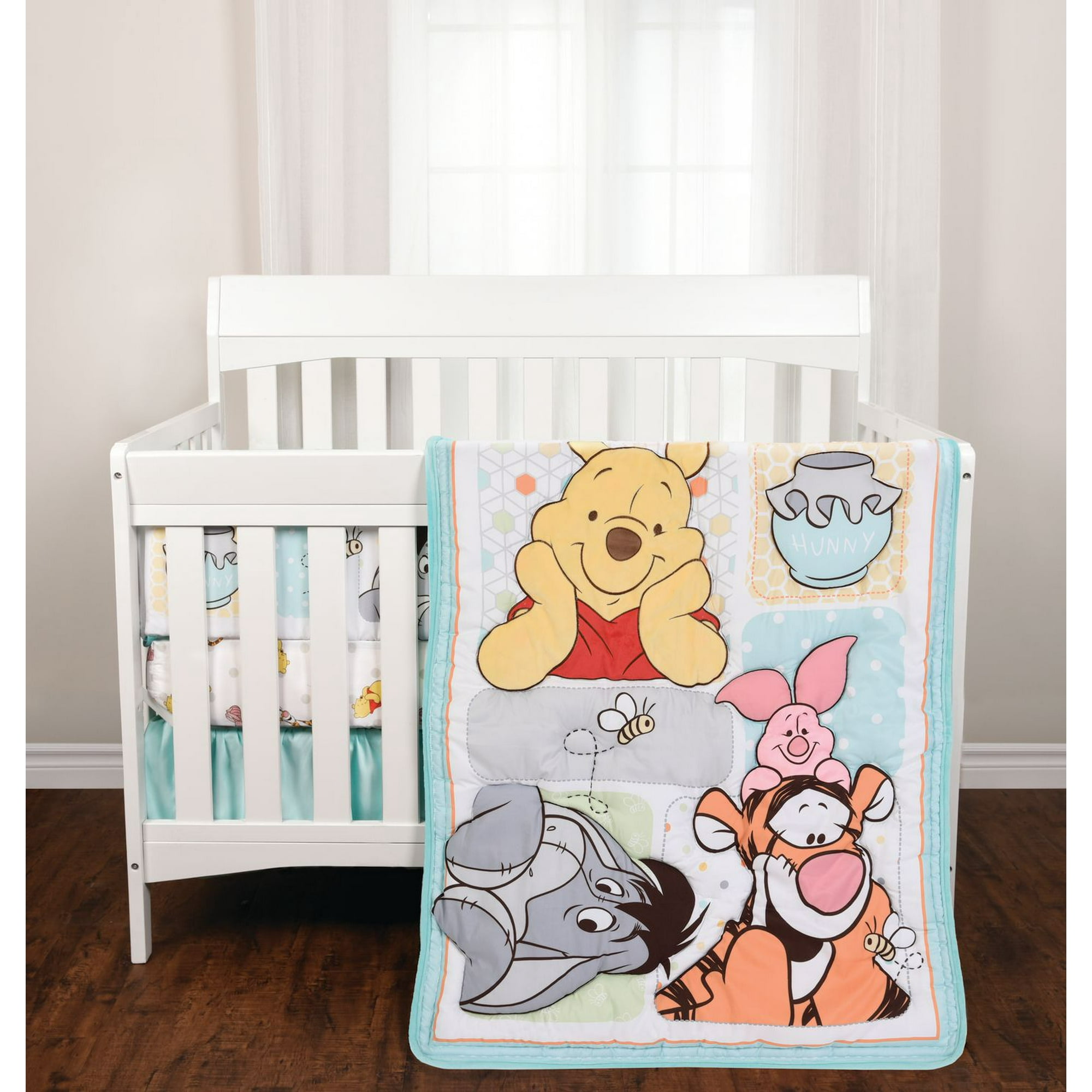 Winnie the Pooh 4 Piece Crib Bumper Set 