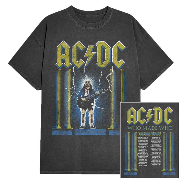 Men's AC/DC Who Made Who Tour Black Short Sleeve T-Shirt - Walmart.ca