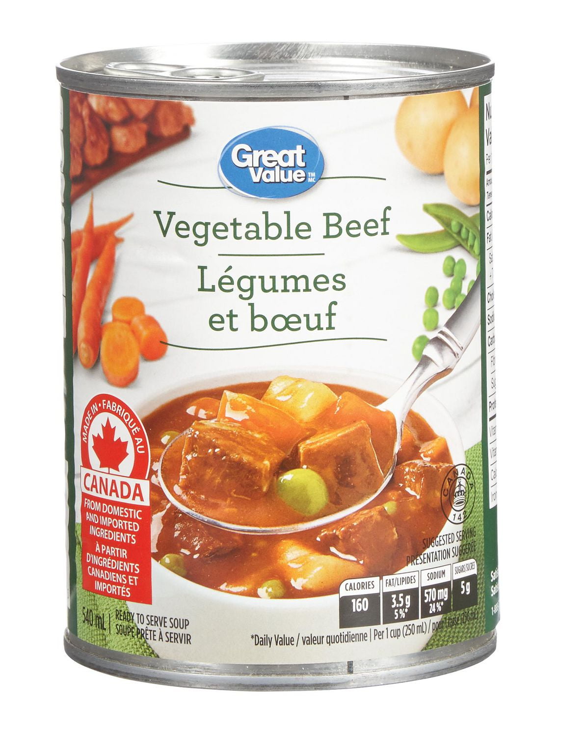 Great Value Beef & Vegetables Soup Walmart Canada